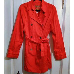 Michael Kors bright red raincoat NWOT